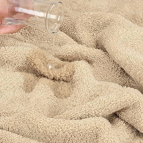 6-Piece Turkish Towels Set - Soft Absorbent Cotton for Bathroom Use