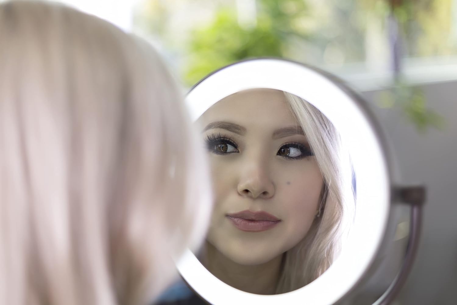 Zadro 10X1X LED Wall Mounted Makeup Mirror Oil-Rubbed Bronze