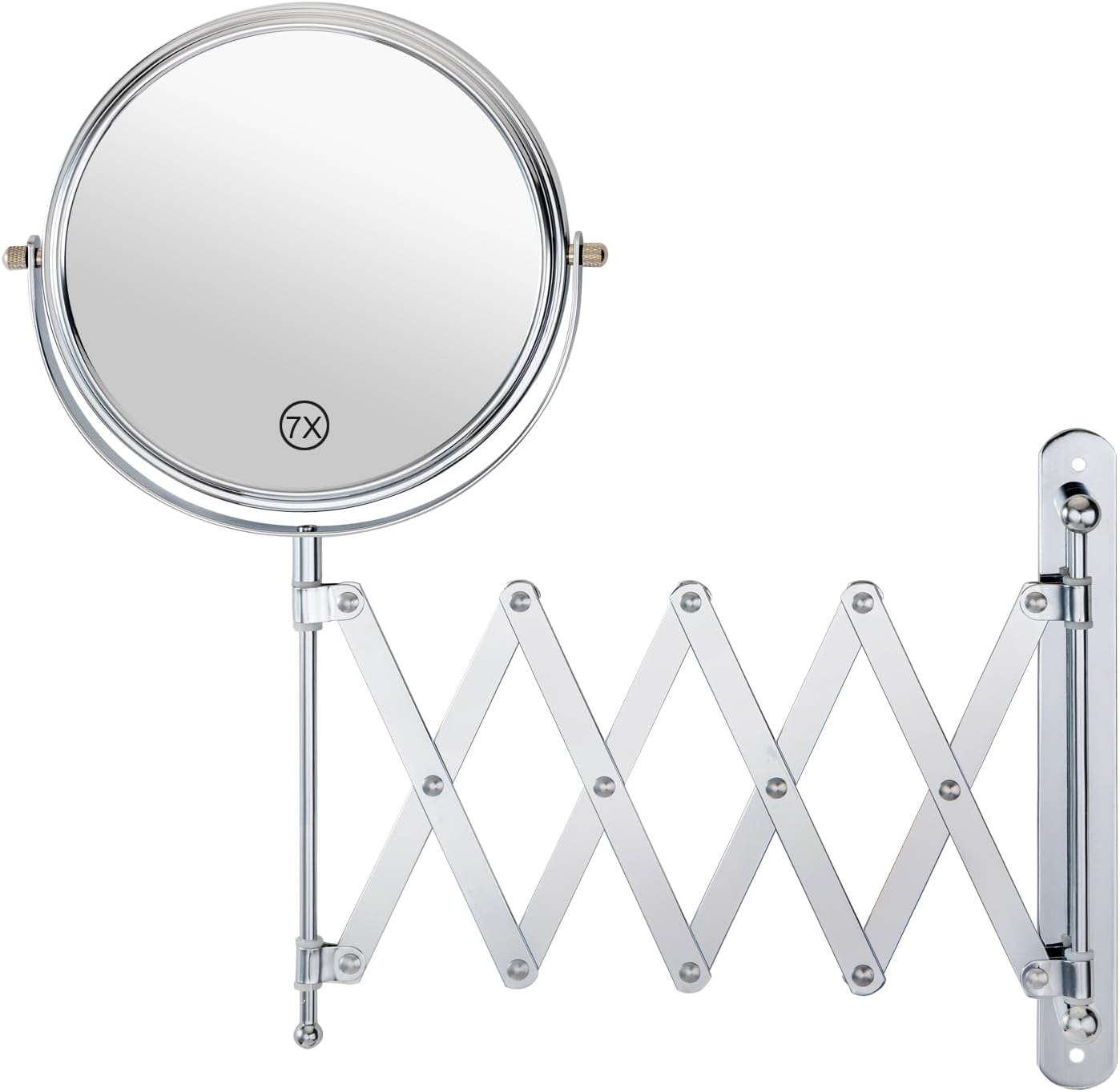 WELL WLINK 7-Inch Wall-Mounted Makeup Mirror 7X Magnification