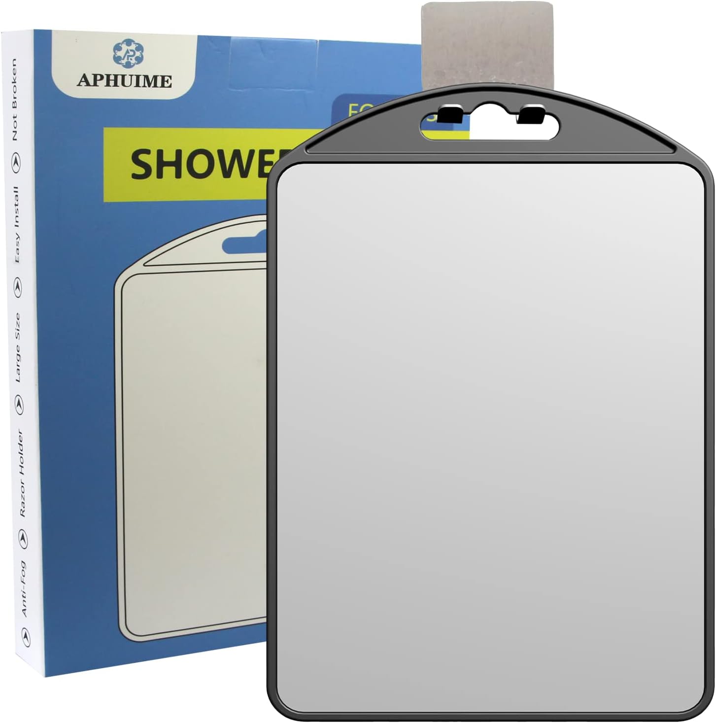 APHUIME Deluxe Large Fogless Shower Mirror with Razor Holder Hook