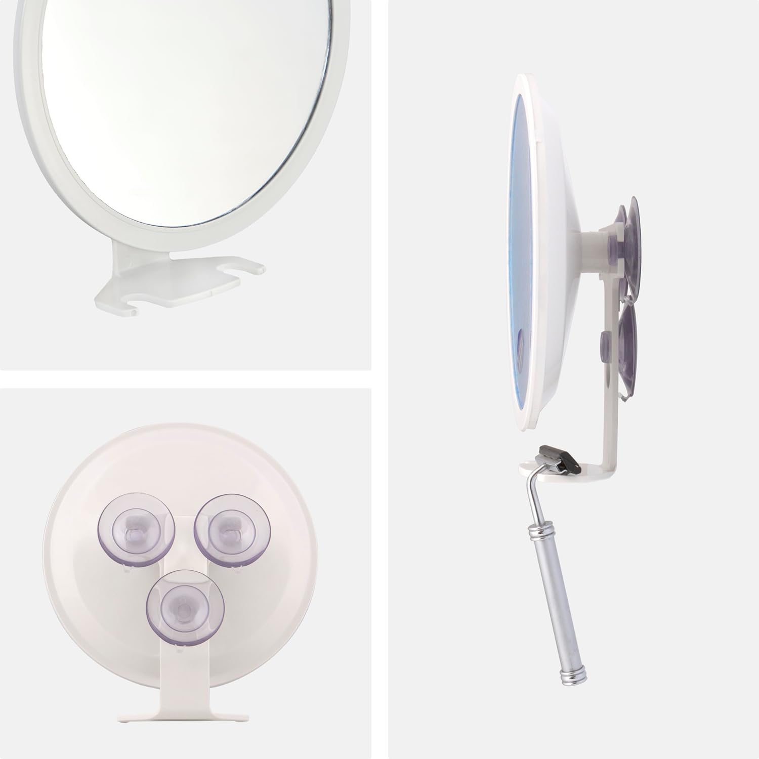 Adjustable Fog-Free Shower Mirror for Beards Mens Facial Hair