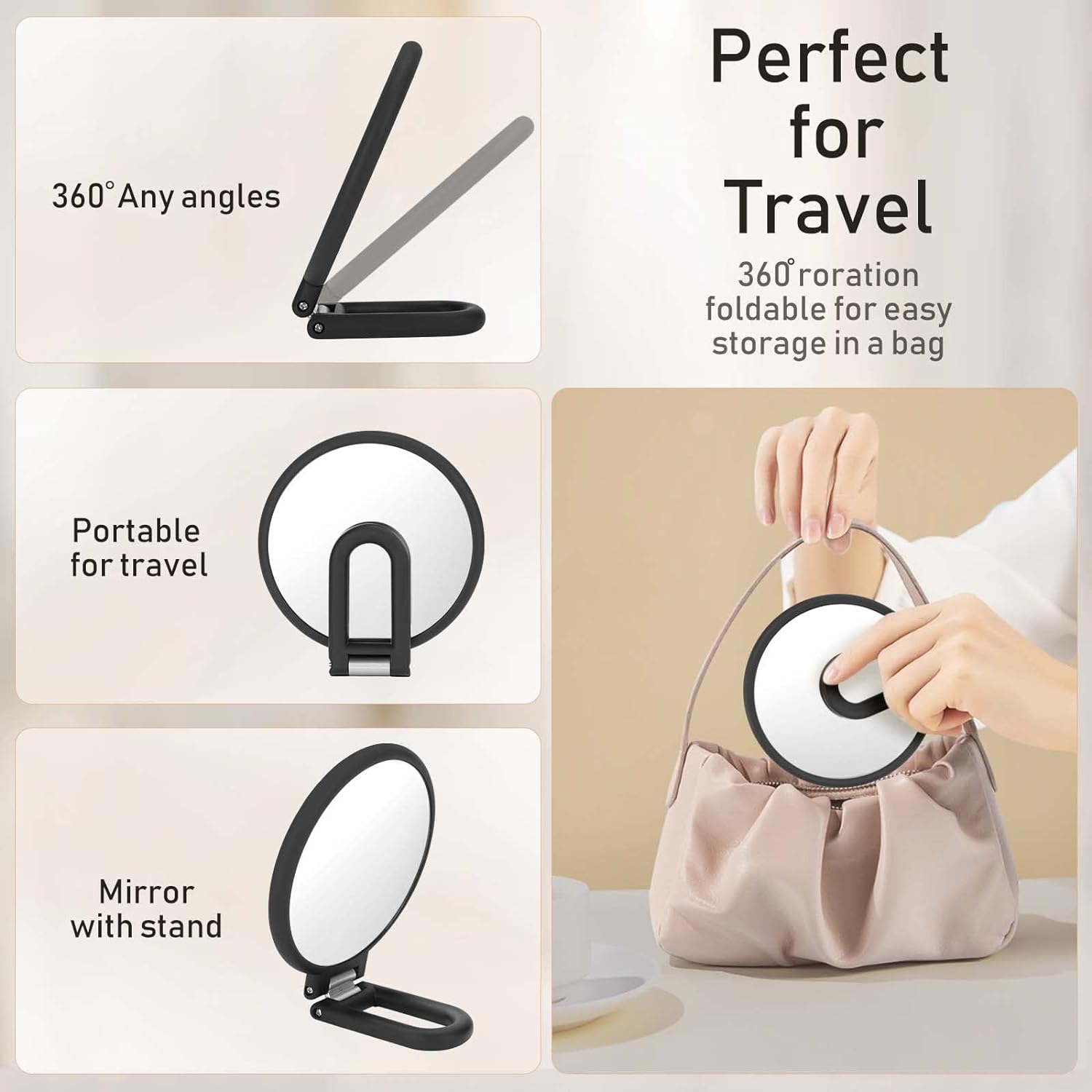 Magnifying Handheld Mirror for Makeup