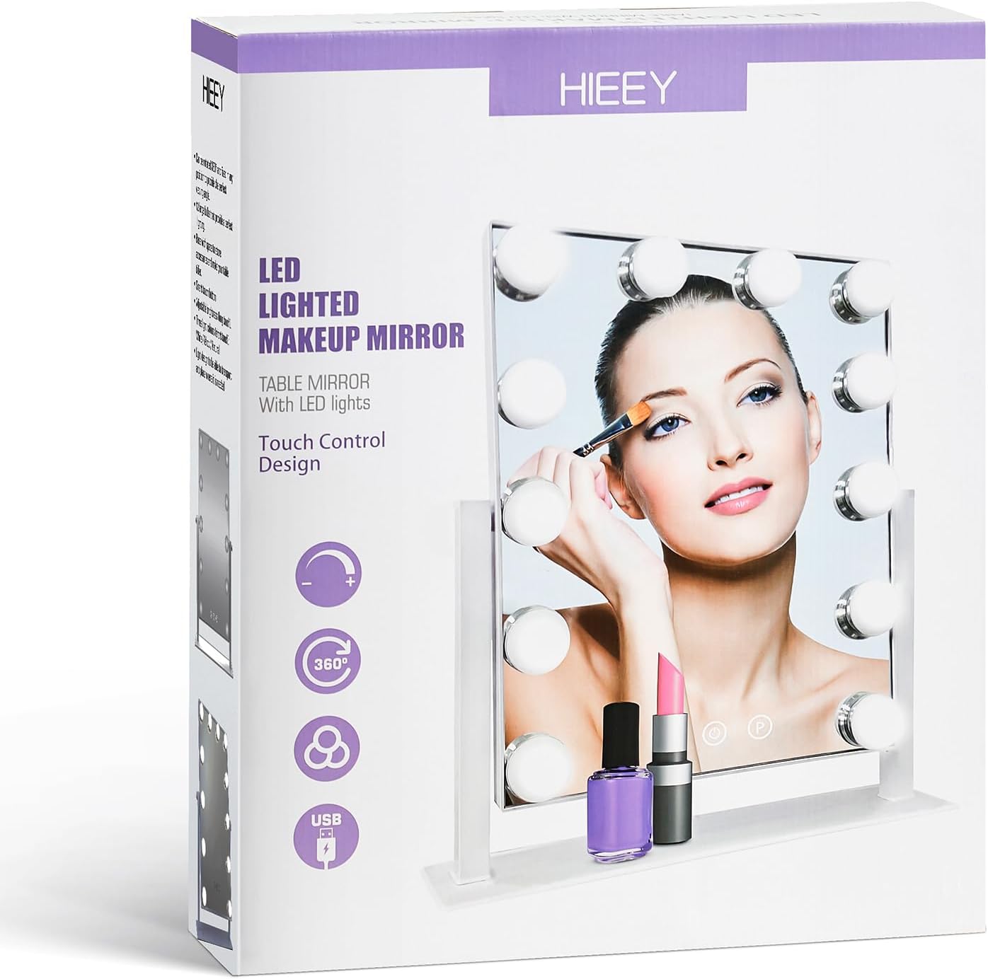 Vanity Mirror with 5X Magnification