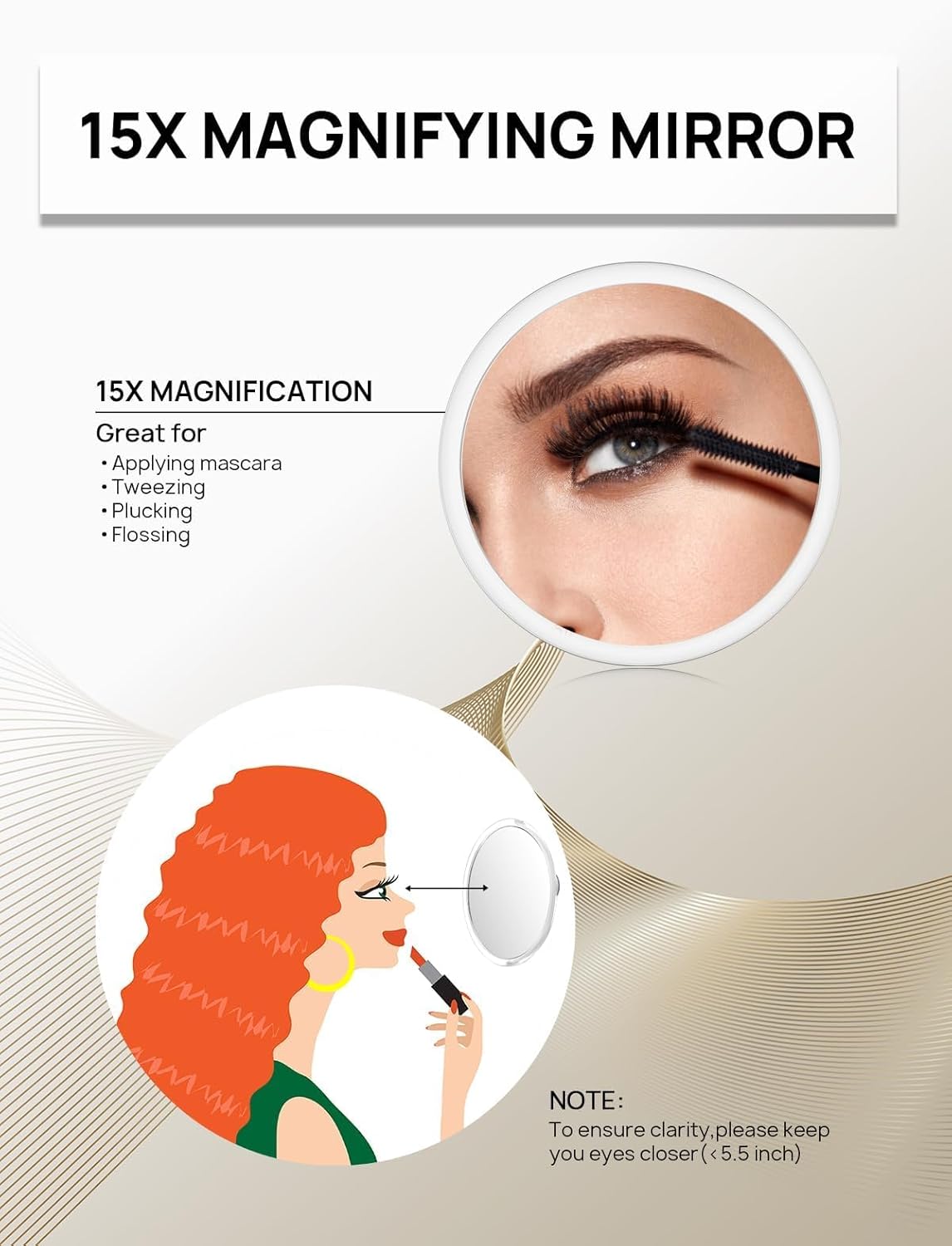 Macaki 15X Magnifying Mirror