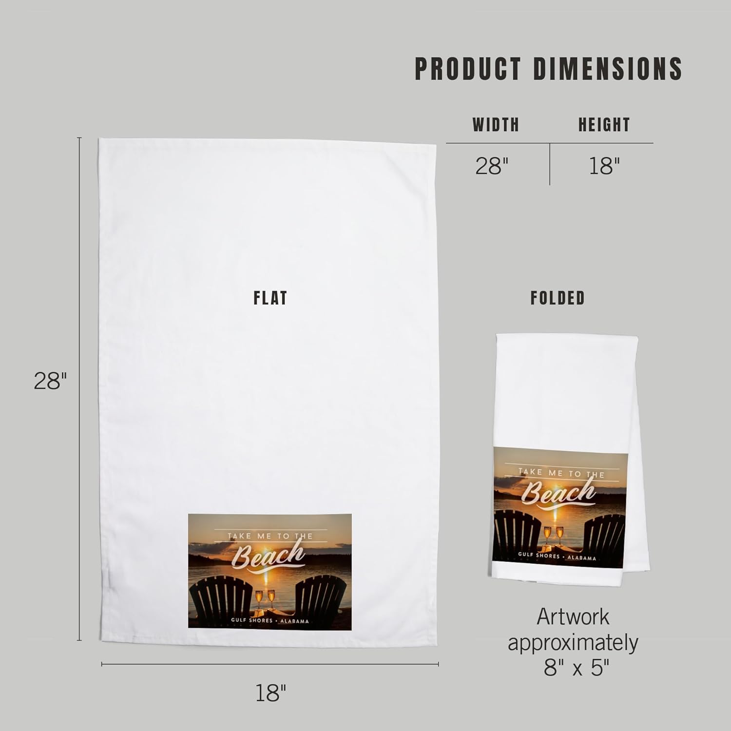 Lantern Press - Sunset View Alabama Beach Towel