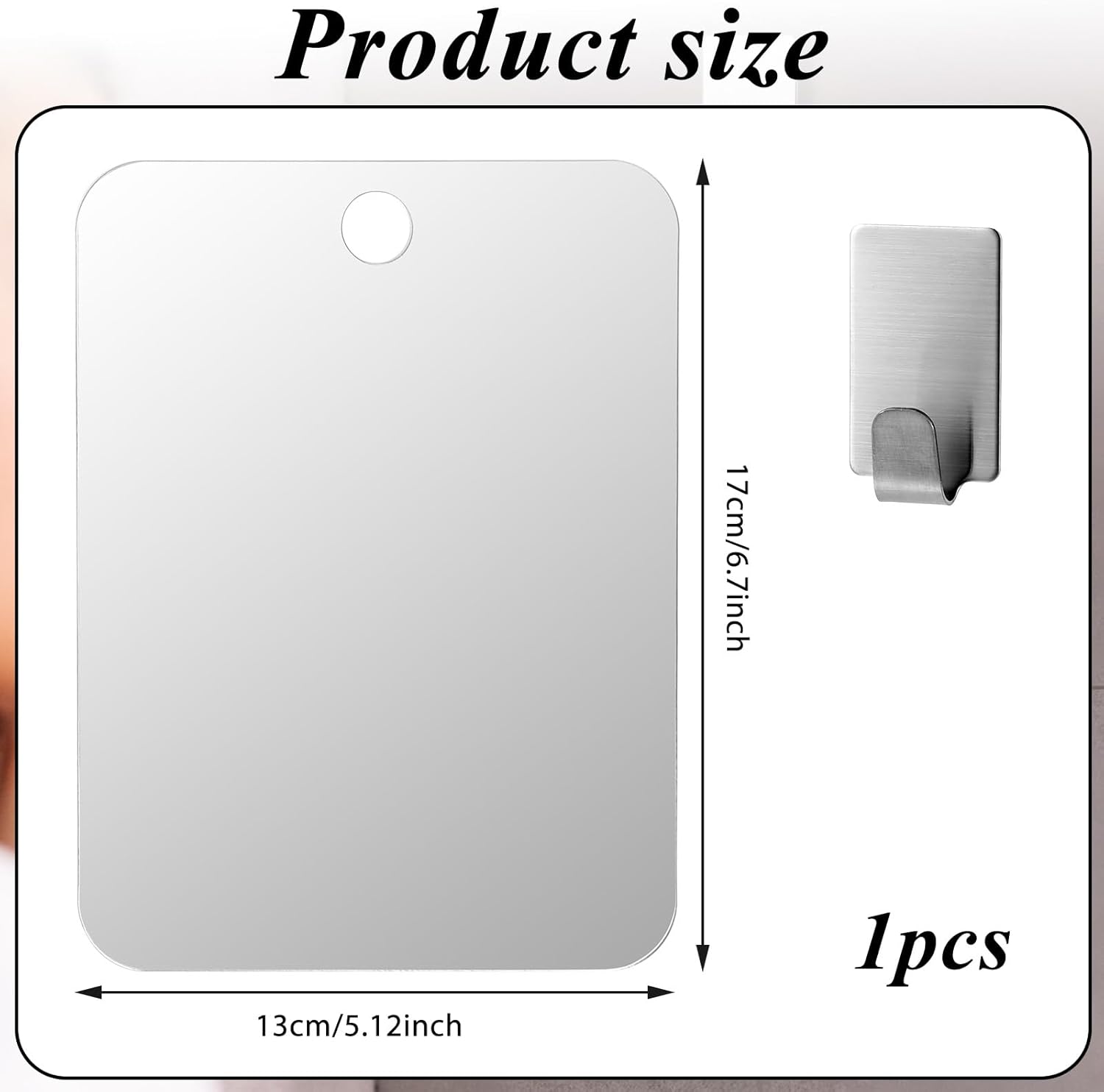 Anti-Fog Shower Mirror for Shaving - Shatterproof Portable Design