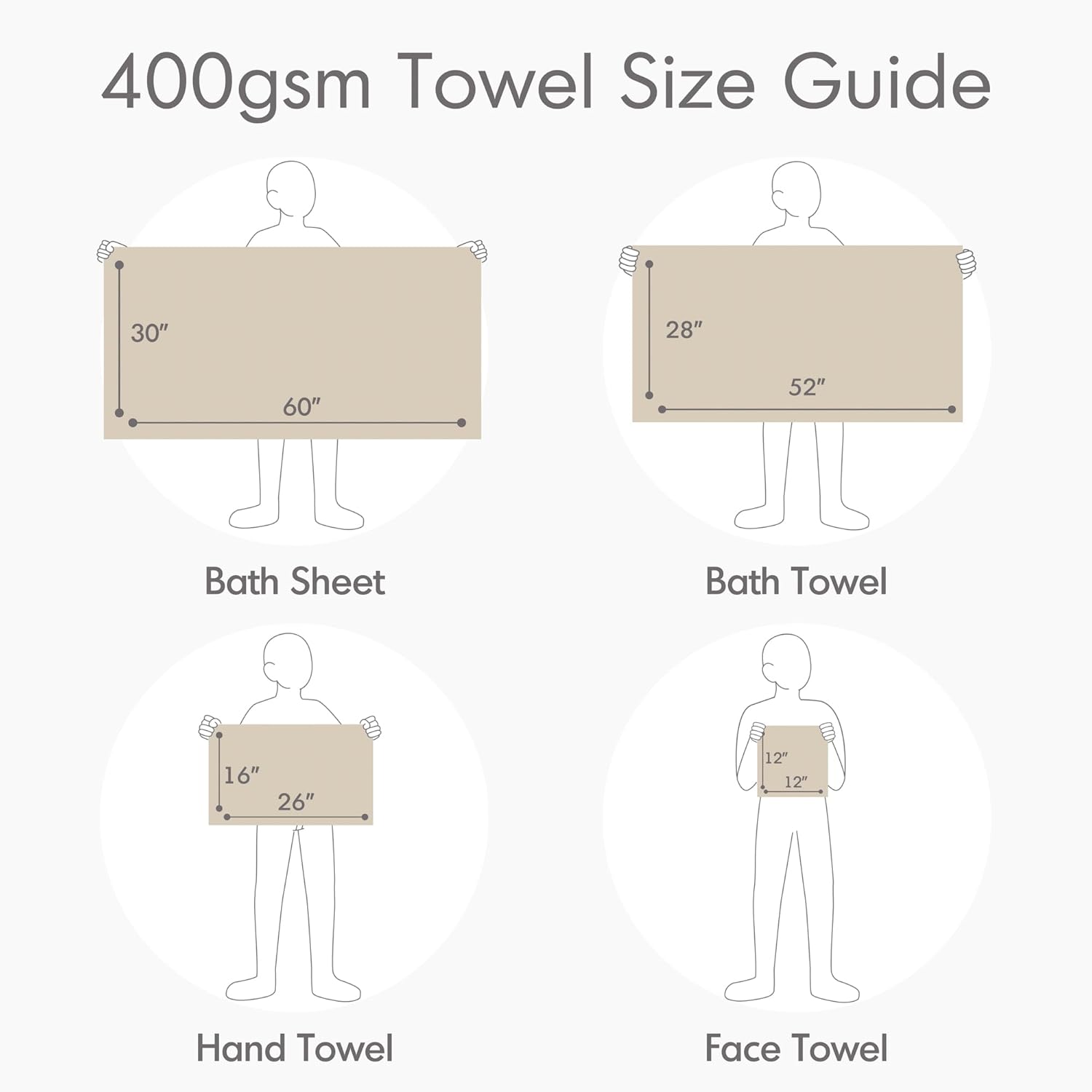 Comfort Spaces Luxury Bath Towel Set for the Home