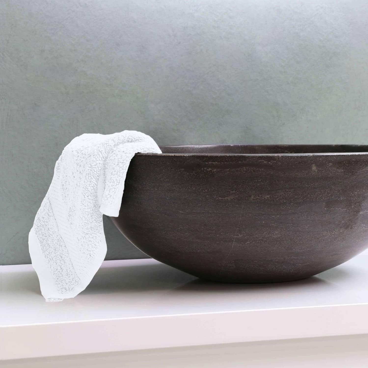Luxury Cotton Washcloths Soft Durable White