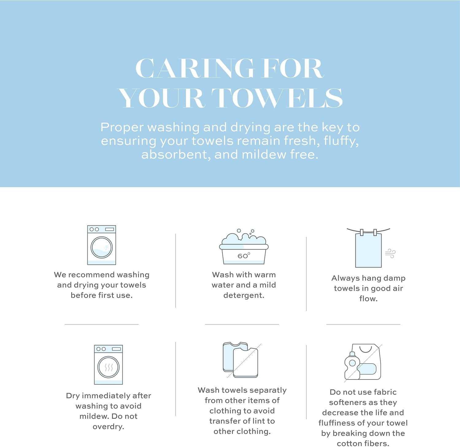White Classic Luxury Hand Towels - 16x30-inch Set of 6