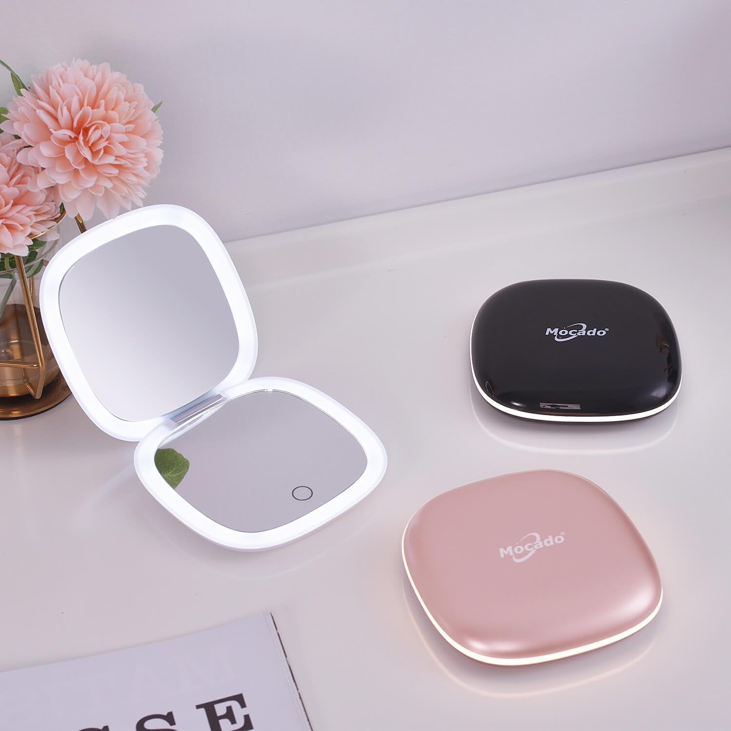 Compact LED Magnifying Mirror - Make-up Travel Tool