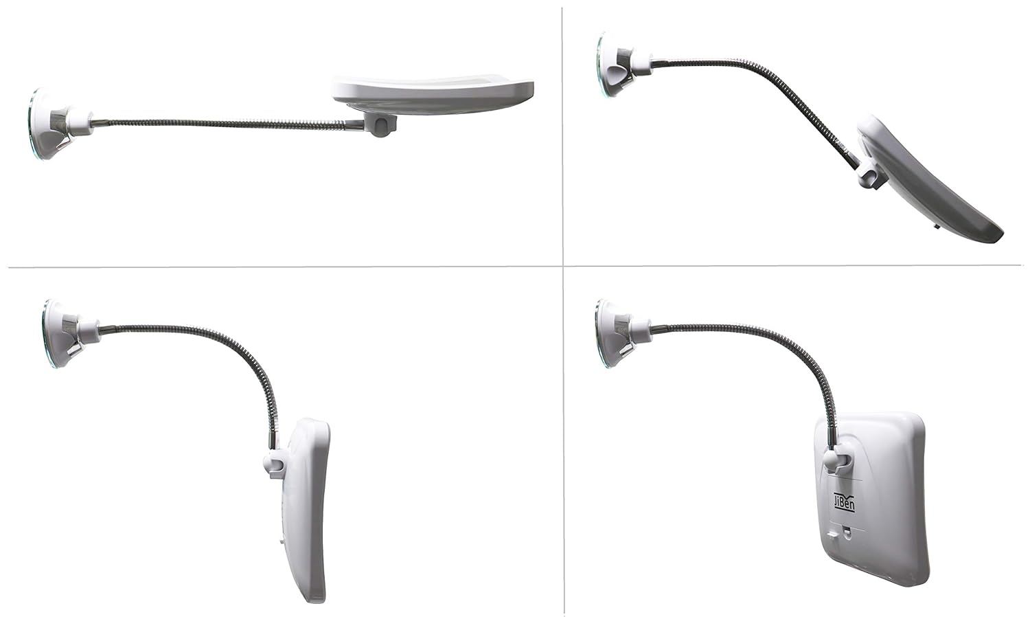 The JiBen Square Flexible Gooseneck LED Makeup Mirror