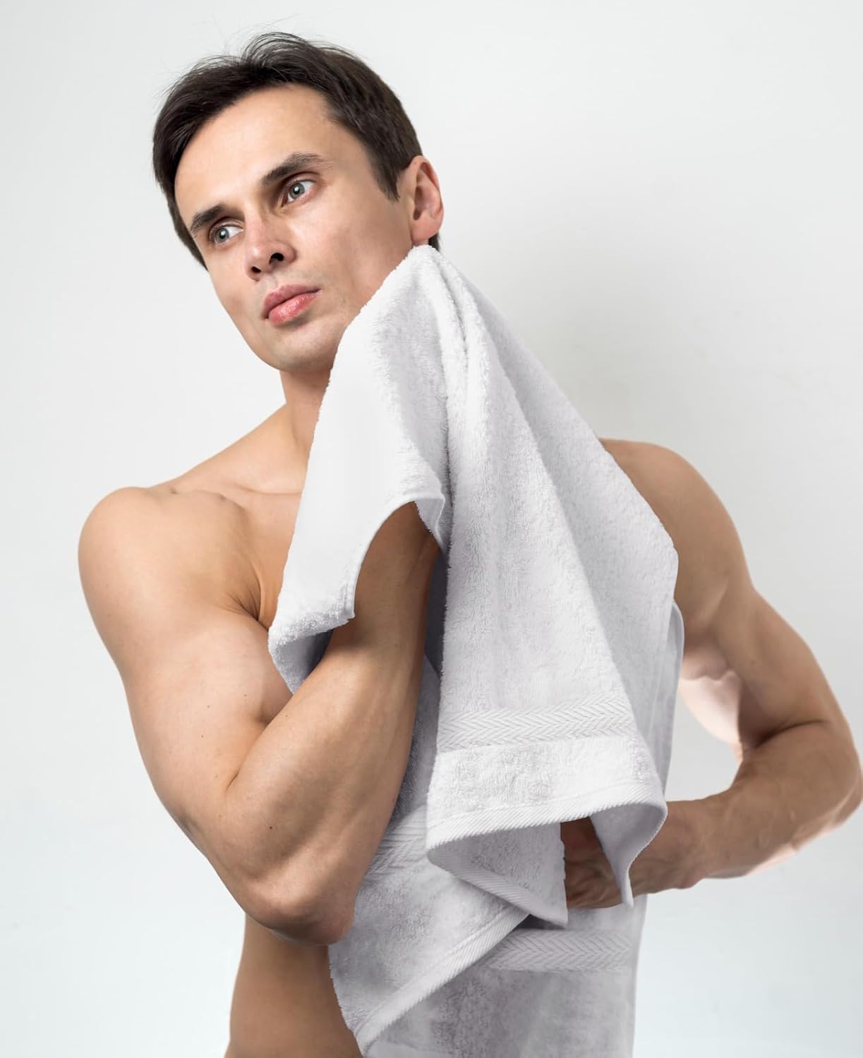 100 Cotton Premium Bath Towels - Soft Luxurious 24x48 Set
