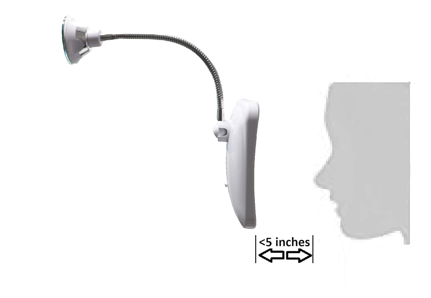 The JiBen Square Flexible Gooseneck LED Makeup Mirror