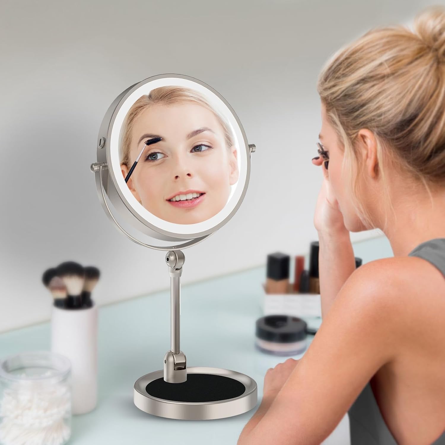 9 High-Quality Makeup Mirror with 1X10X Magnification