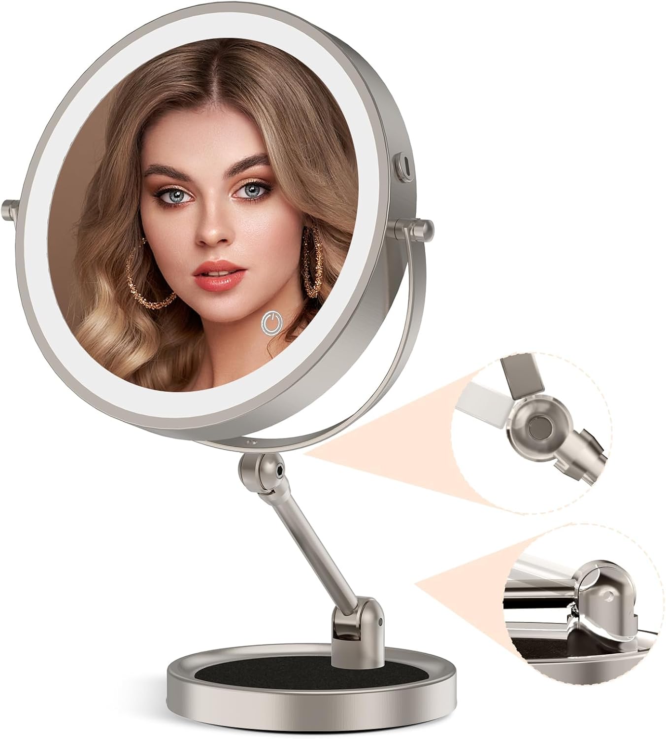 9 High-Quality Makeup Mirror with 1X10X Magnification