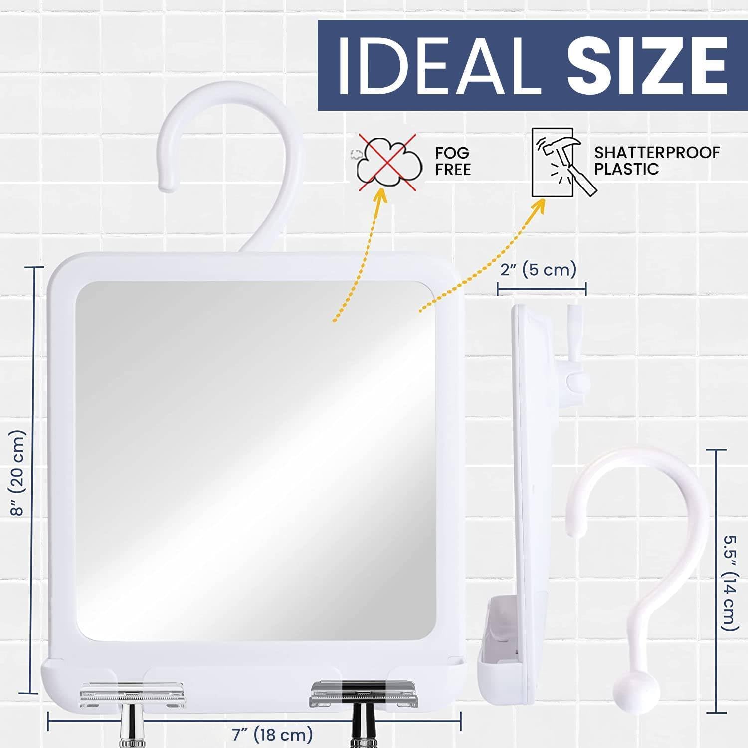 MIRRORVANAdual anti-fog shower mirror