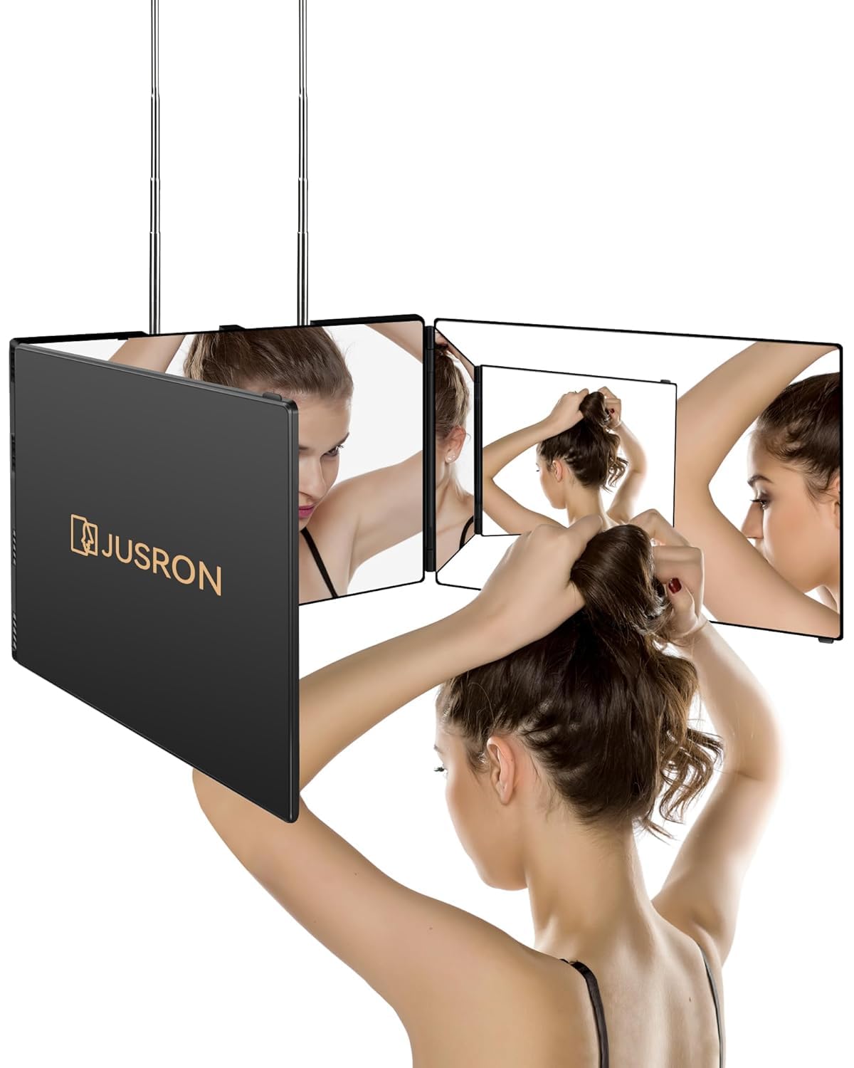 JUSRON 360 Viewing Angle Self-Hair Cutting Mirror
