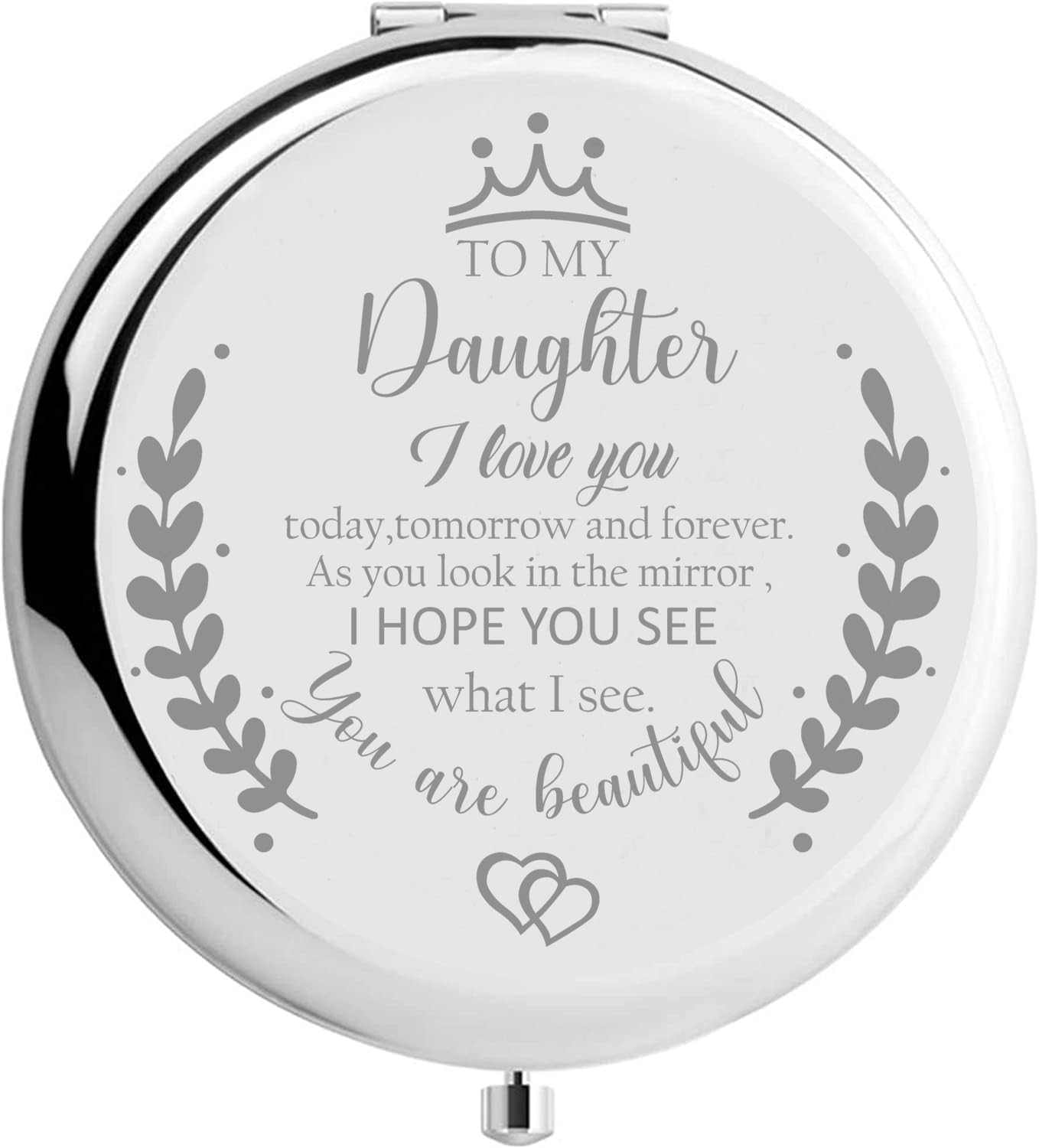 Personal Engraved Makeup Mirror for Daughter
