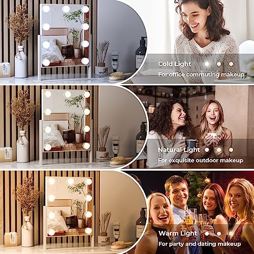 ZL ZELing Light-Up Vanity Mirror with Adjustable Magnification and Smart Touch
