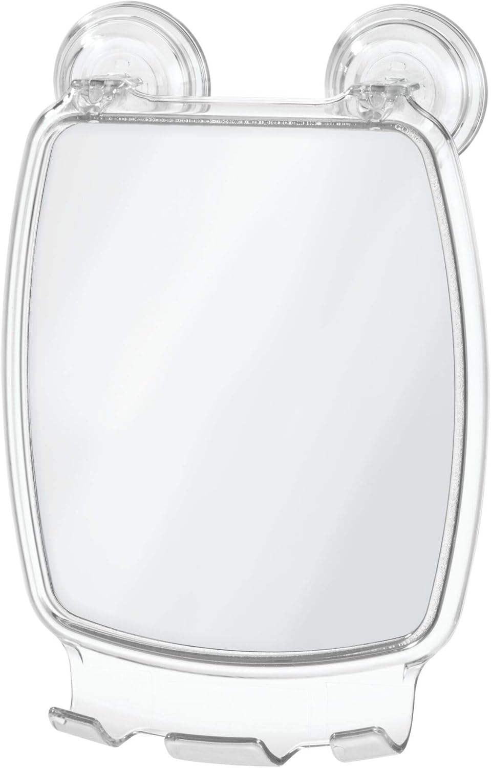 Fog-Free Suction-Attached Mirror With Razor Holder