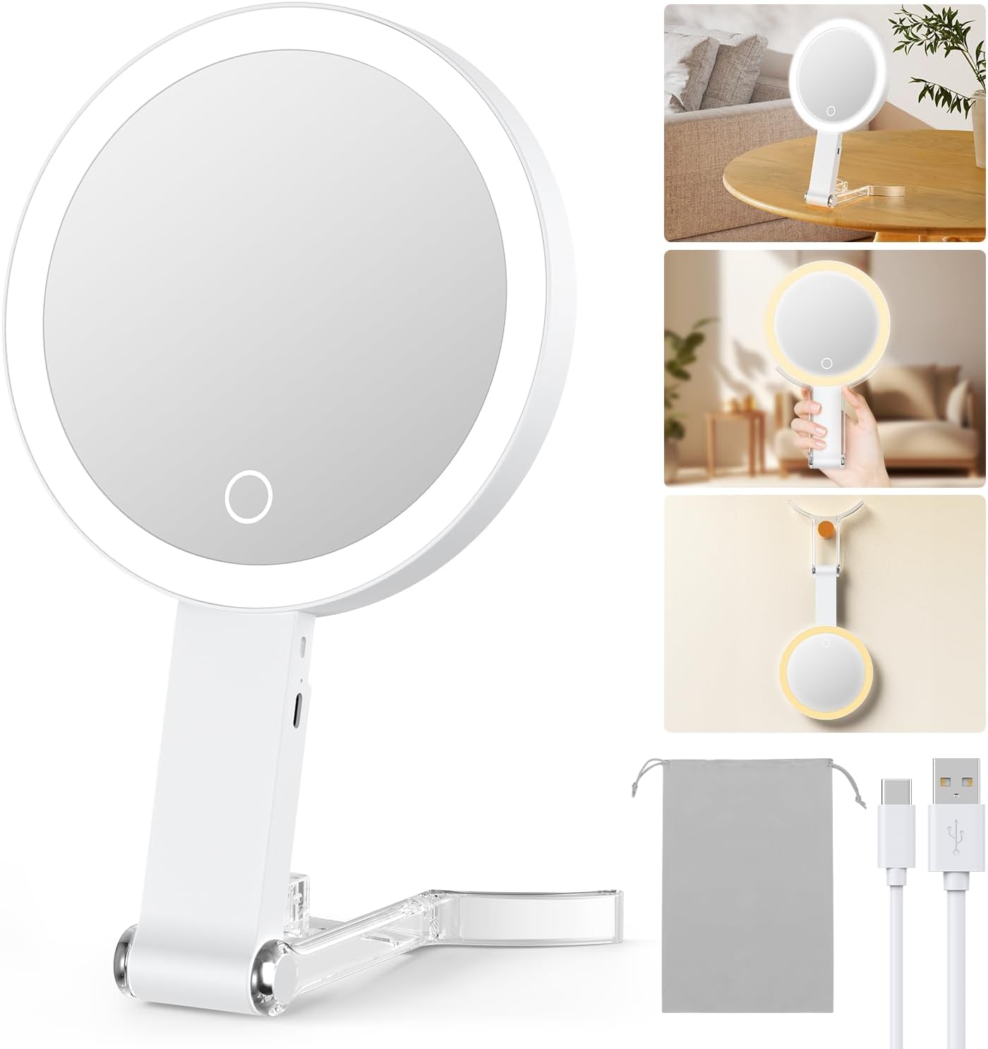 Benbilry Travel Makeup Mirror with 10X Magnification