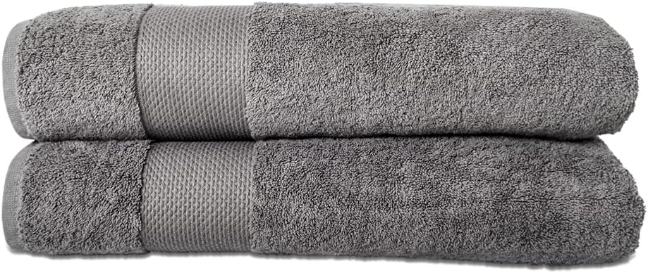 Elegant 2-Pack Luxury Cotton Bath Towels