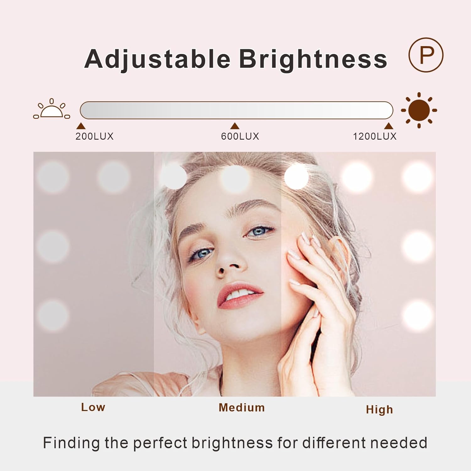 10x Magnification Makeup Mirror with 3 Lighting Modes