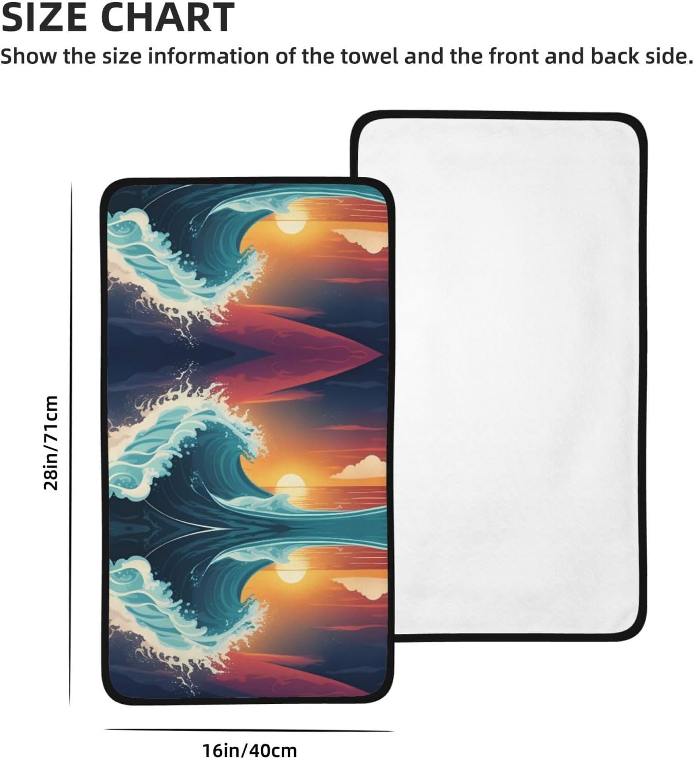 Sunset Sunrise Coral Velvet Towel