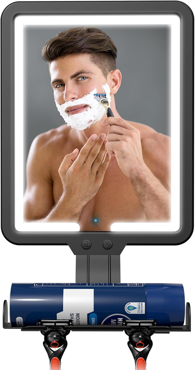 Preheat Digital Folding Mirror for Efficient Shaving