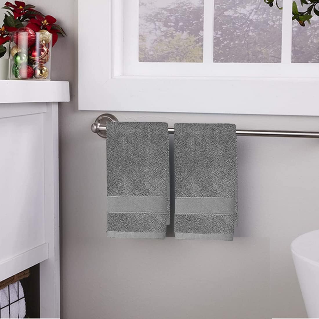 Bathroom Hand Towels Set 2 x 2 Soft Absorbent Machine Washable