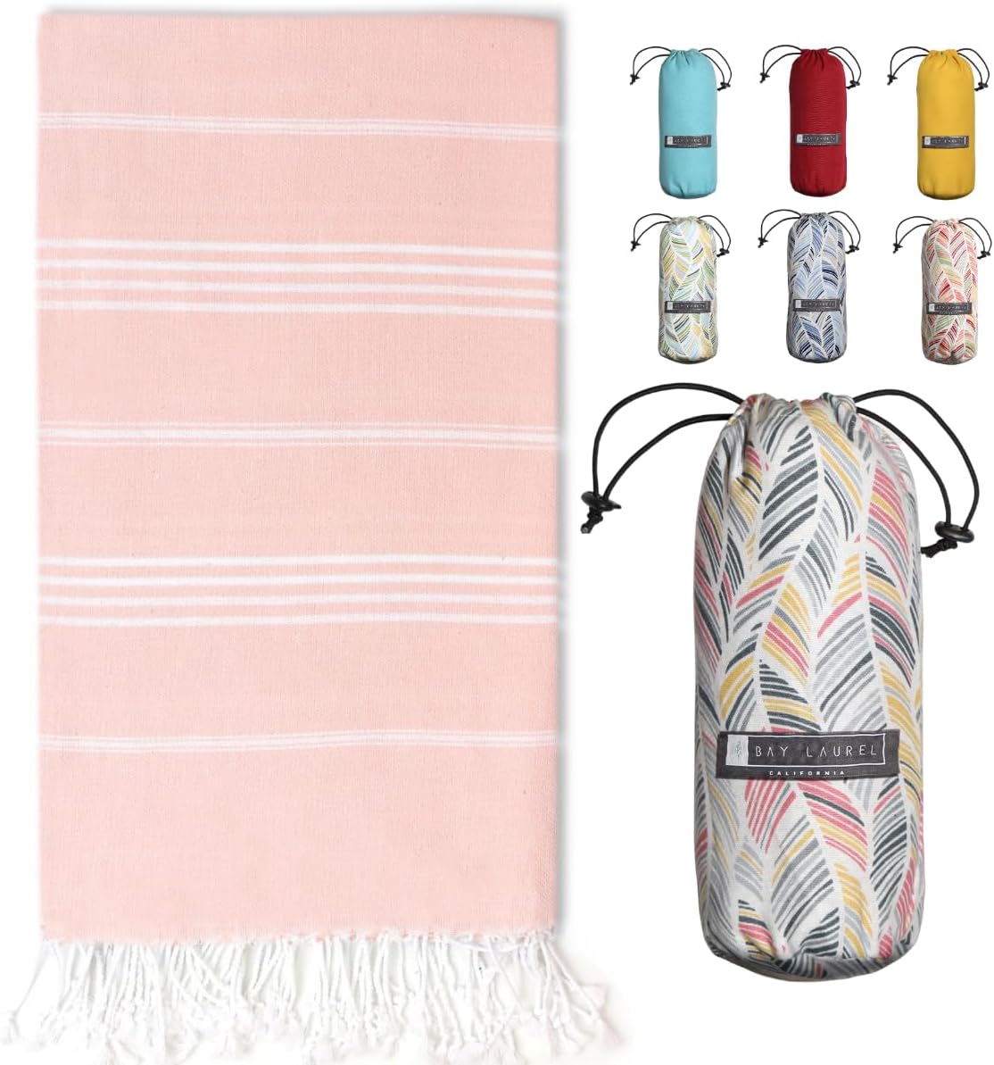 Bay Laurel Beach Towel Quick Dry Sand-Free Lightweight Travel-Friendly