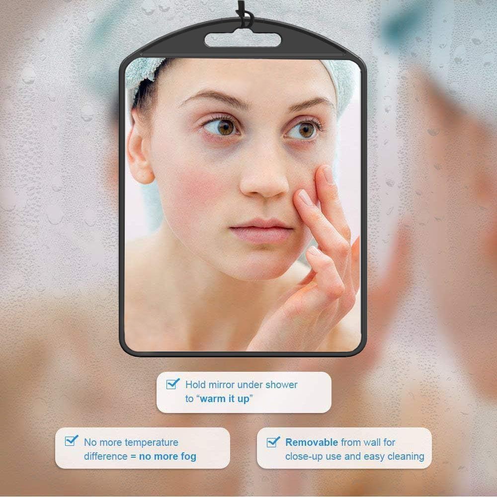 APHUIME Deluxe Large Fogless Shower Mirror with Razor Holder Hook