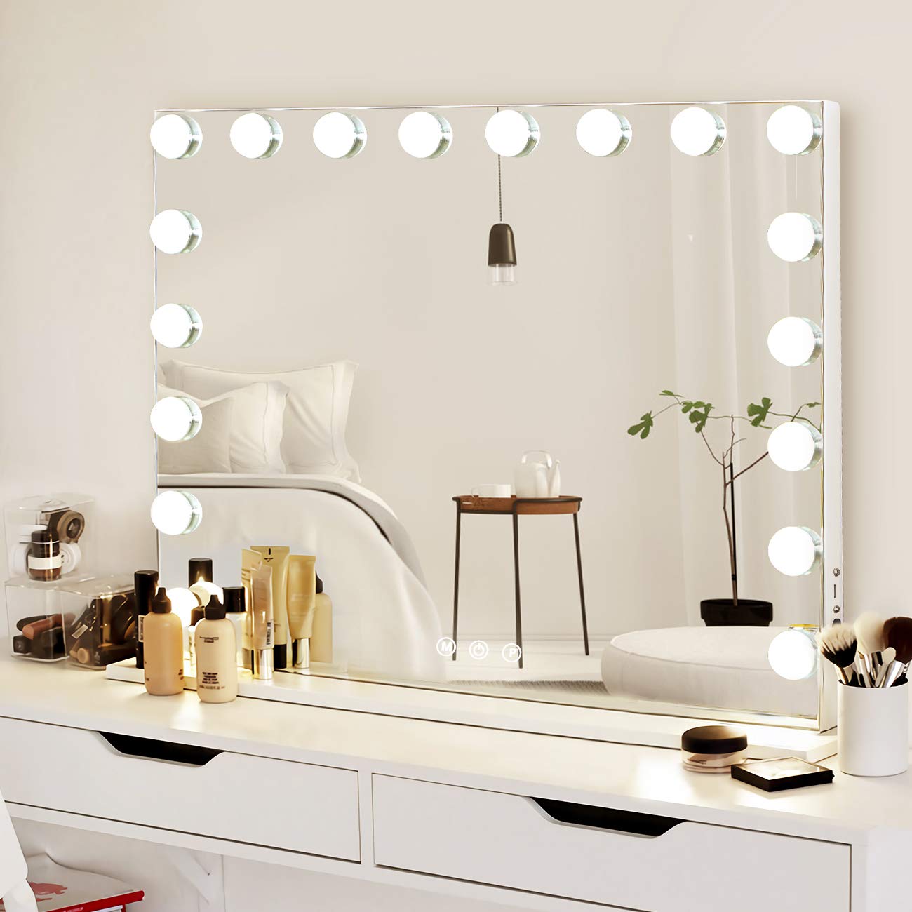 COOLJEEN 315-inch Large Hollywood Makeup Mirror