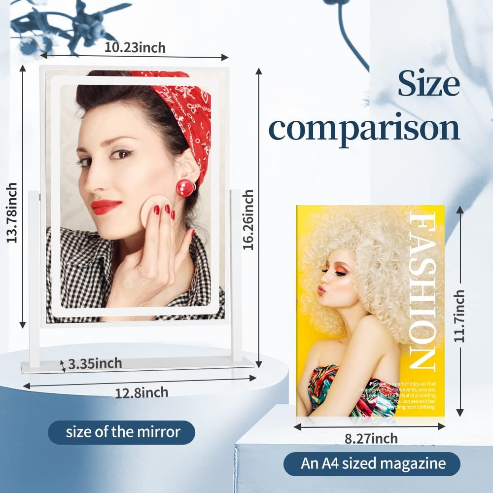 BrightLight Makeup Mirror with Touch Control