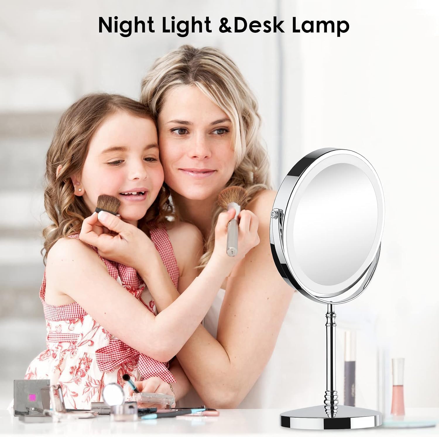 Lighted Makeup Mirror Charged