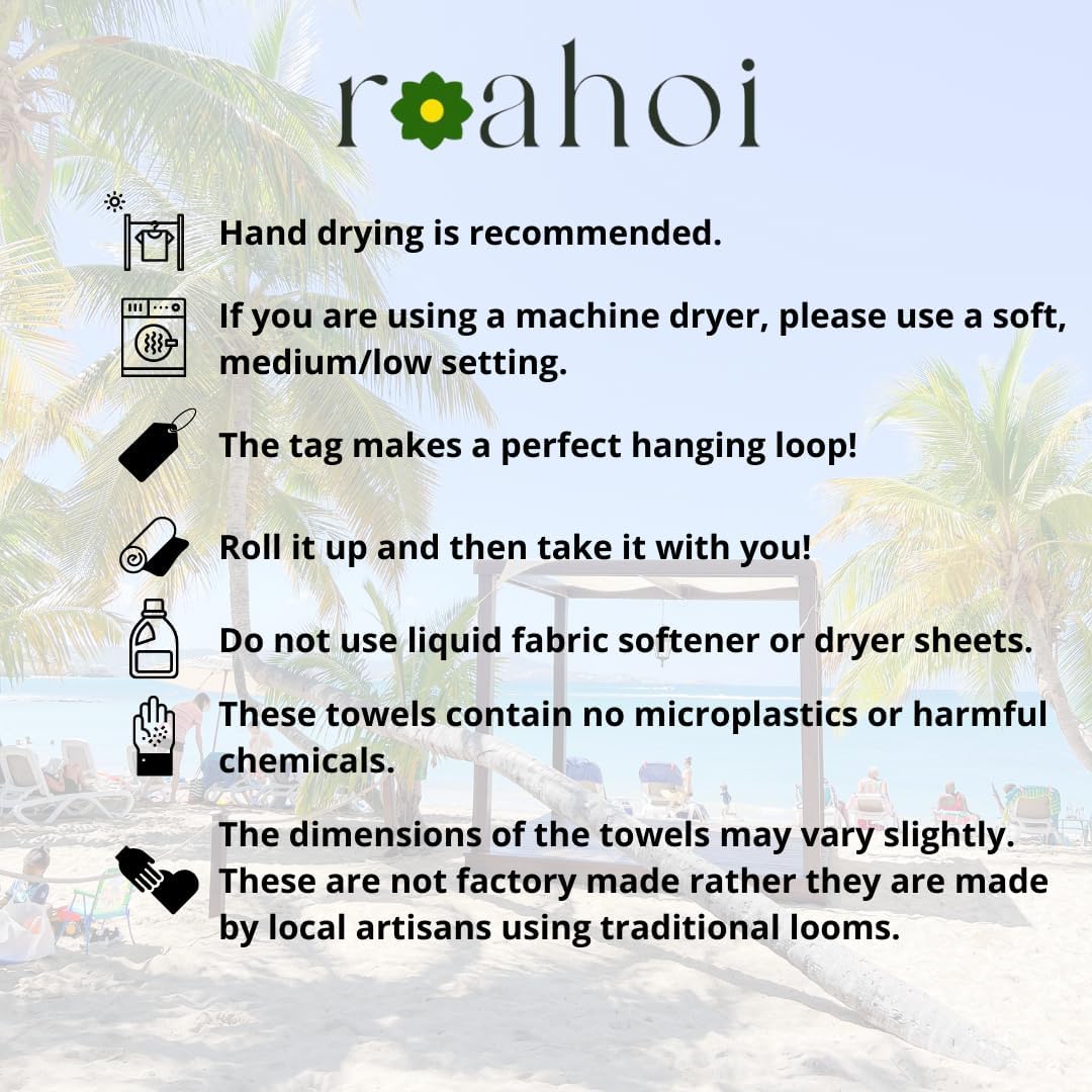 Luxurious Linen Blend Beach Towel - Soft Quick-Dry Premium Quality