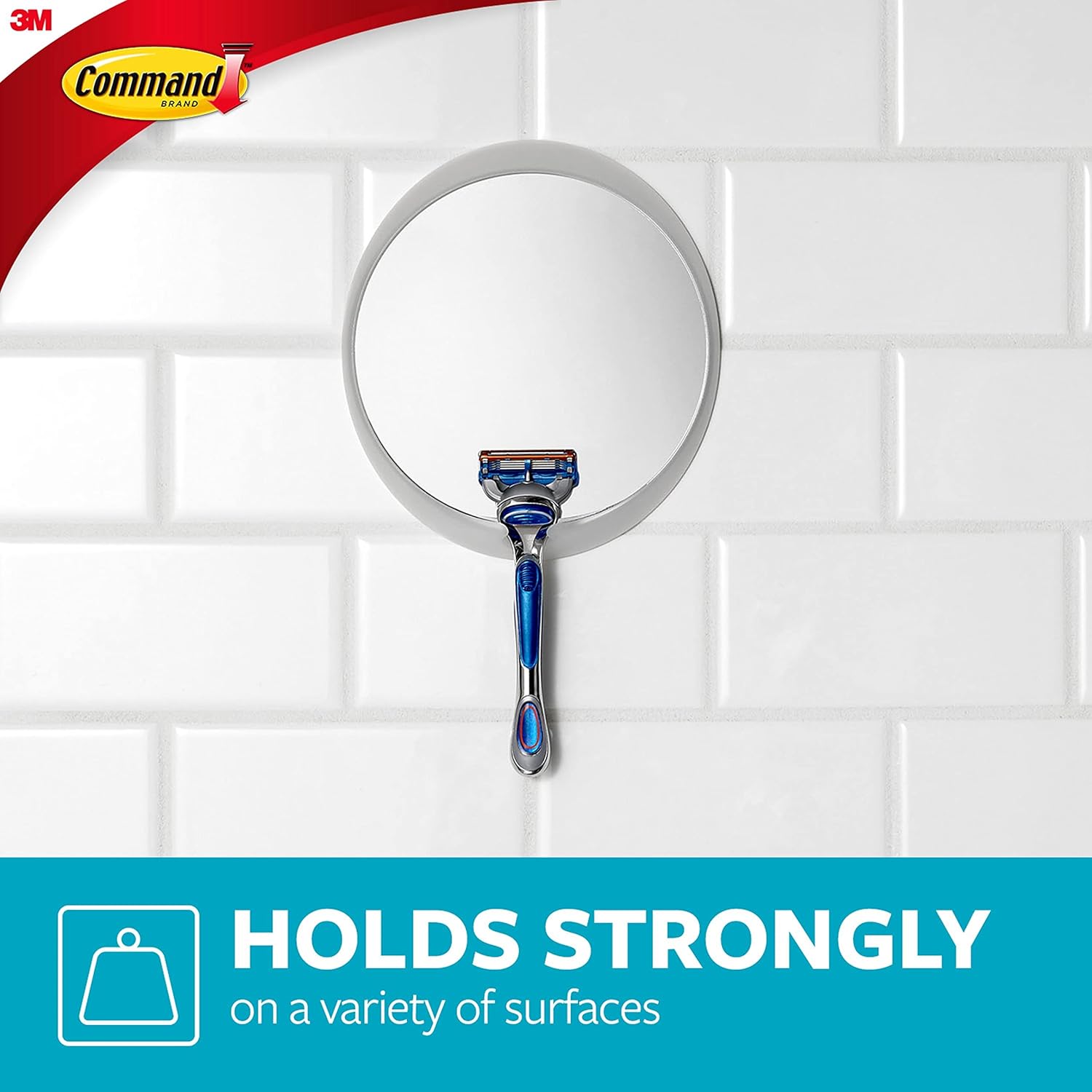 Command Fog Resistant Mirror 2-Water-Resistant Strips BATH15-ES