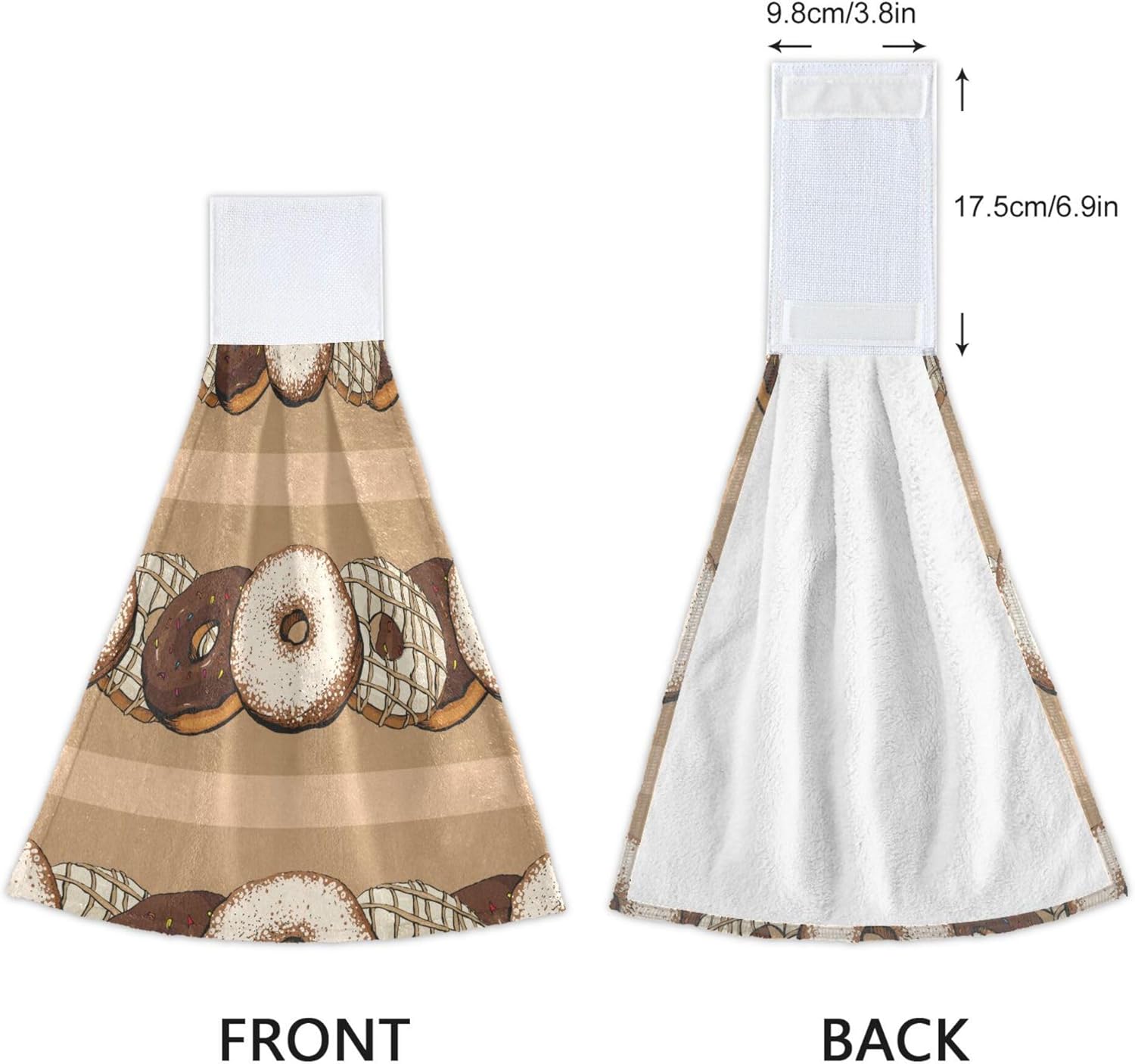 Seamless with Donut Kitchen Hanging Hand Towels
