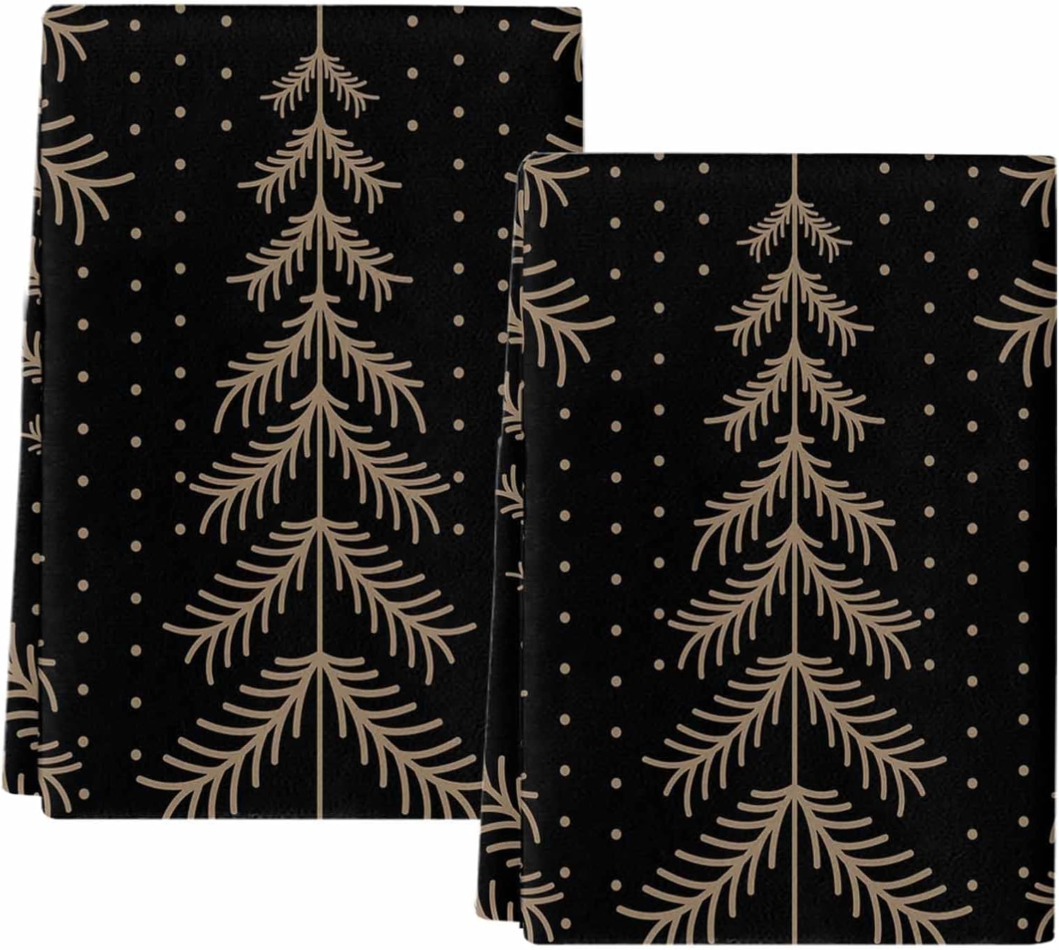 Christmas Tree Snow Absorbent Kitchen Towels