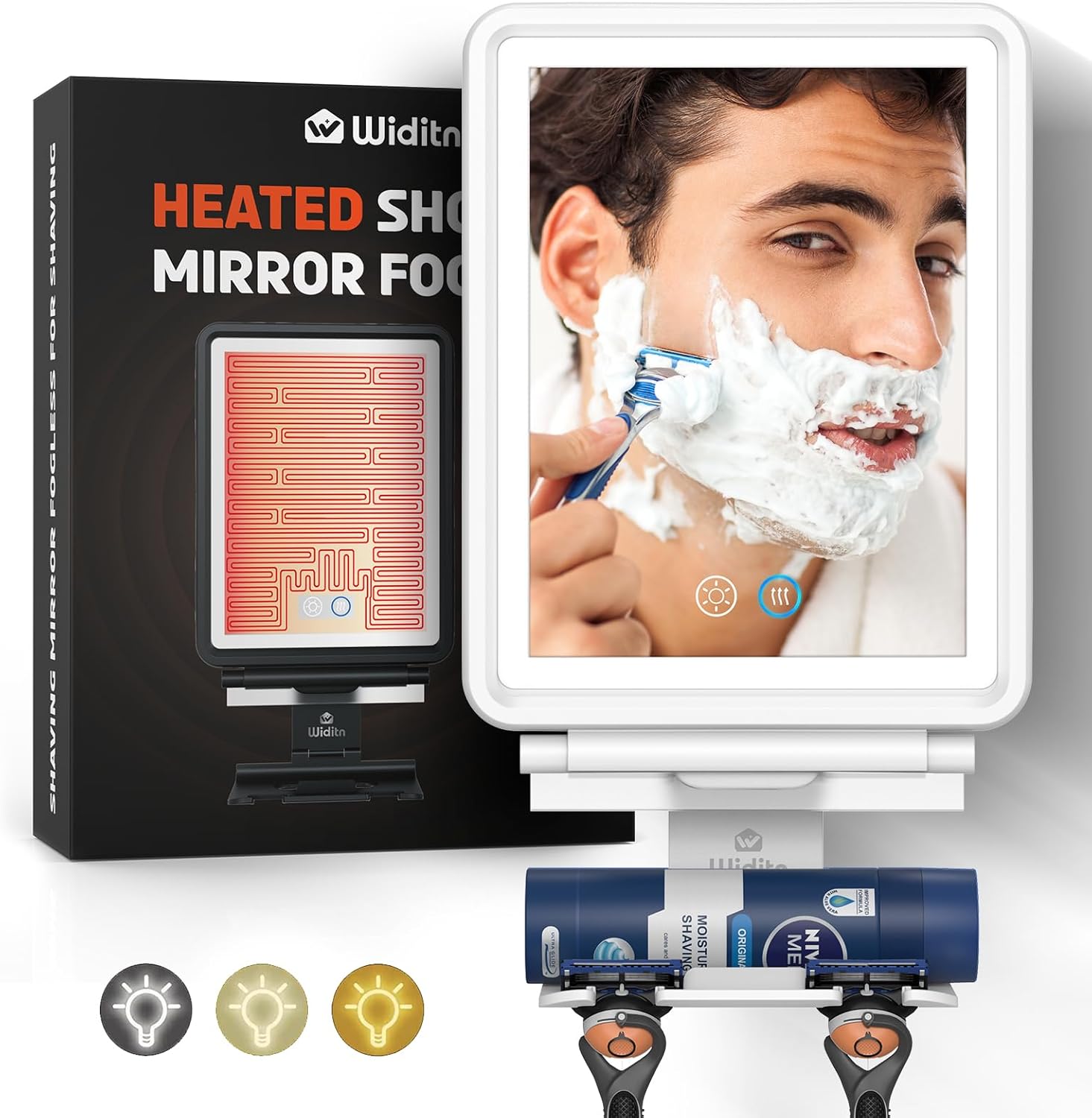 Experience a Smooth Shave with the Widitn Heated Shower Mirror