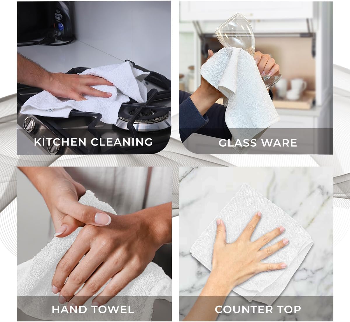 Avalon 12x12 Washcloths - 60 Count