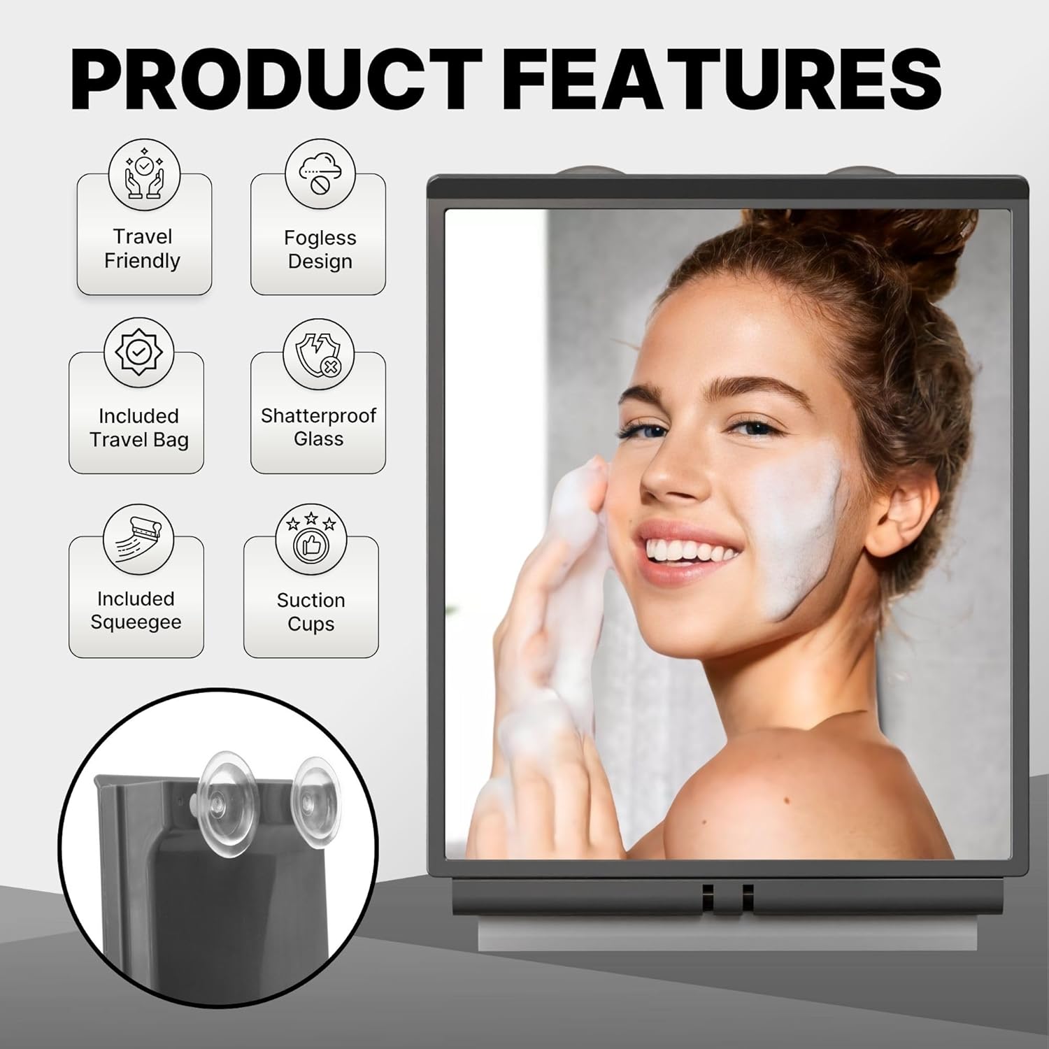 ToiletTree Products Fogless Shower Mirror