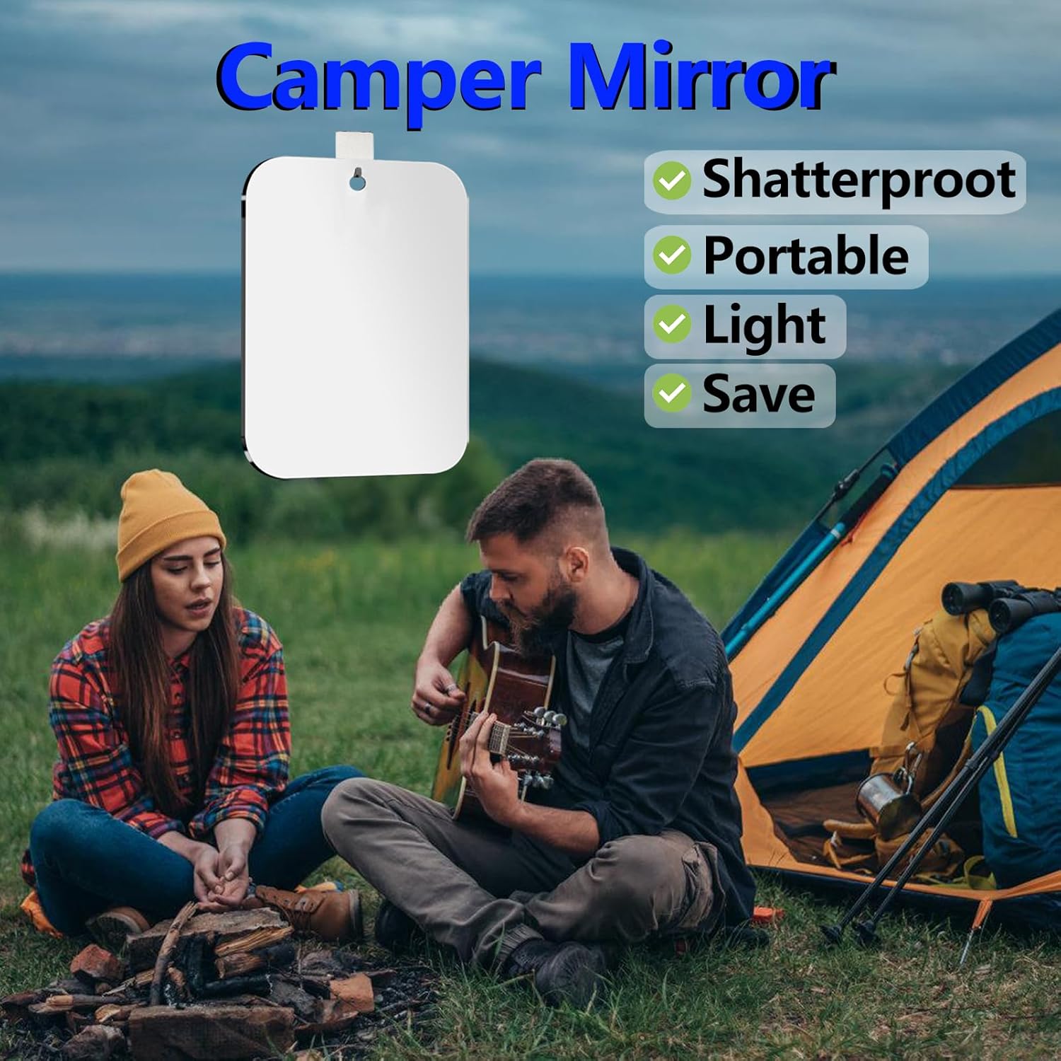 Anti-Fog Shatterproof Portable Mirror