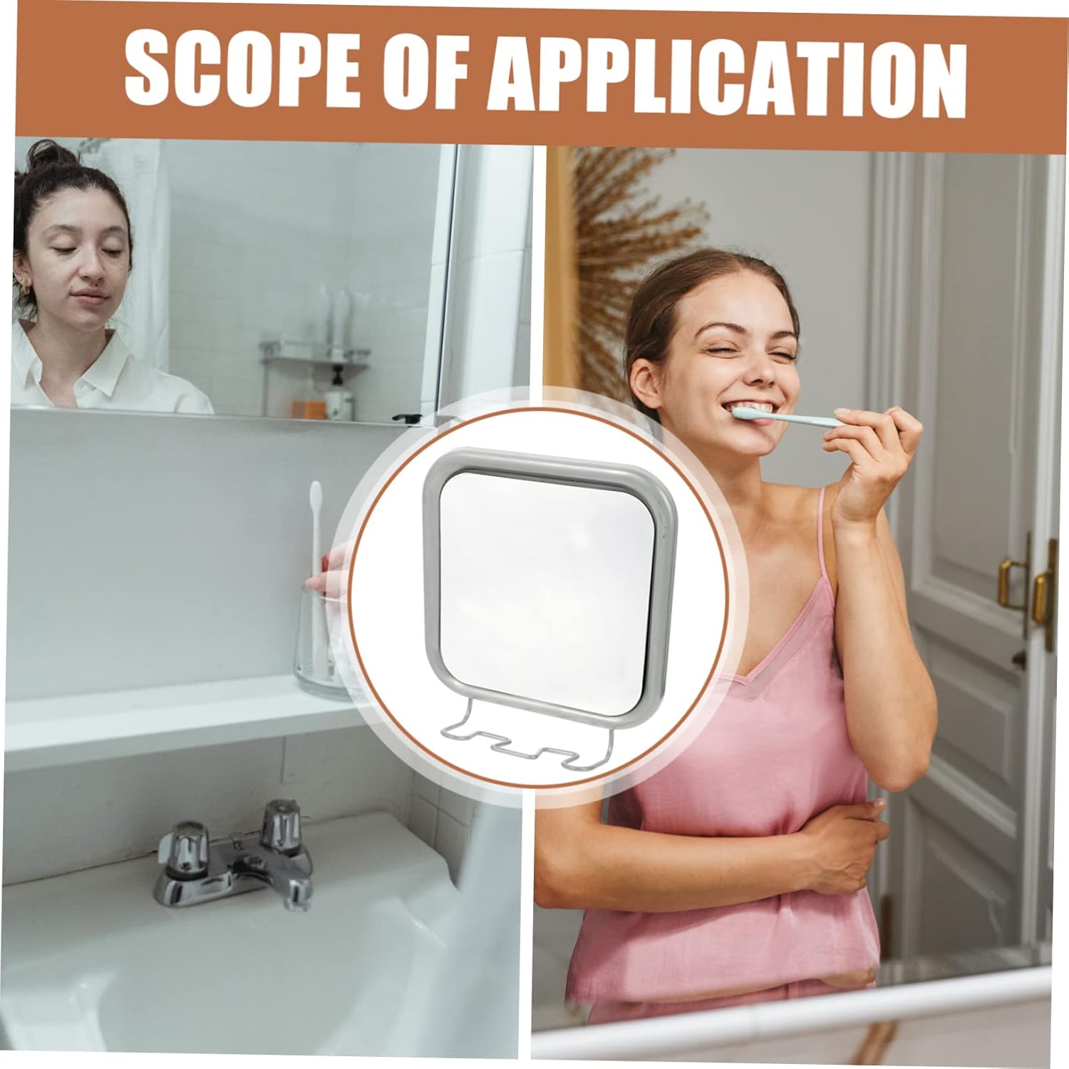 Compact and portable bathroom mirror Hook Vanity Mirror