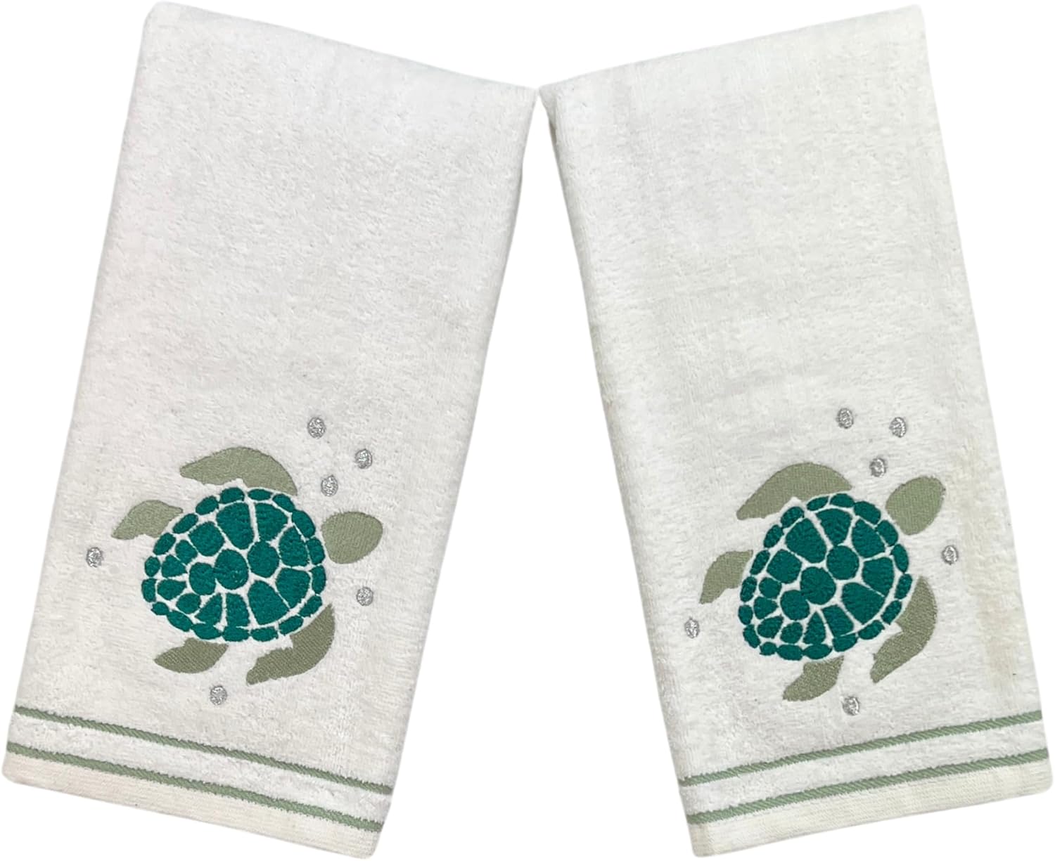 Serafina Home Coastal Hand Towels 2-Piece Set Nautical Design