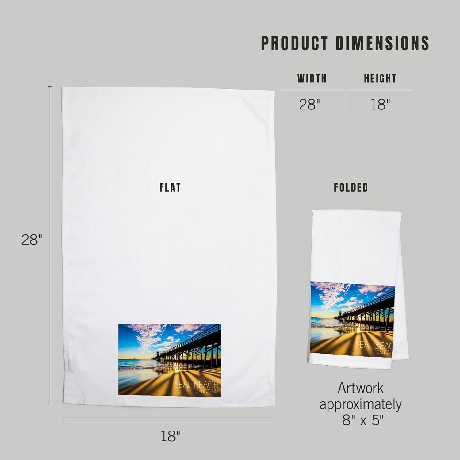 Elegant California Seaside 100 Cotton Tea Towels