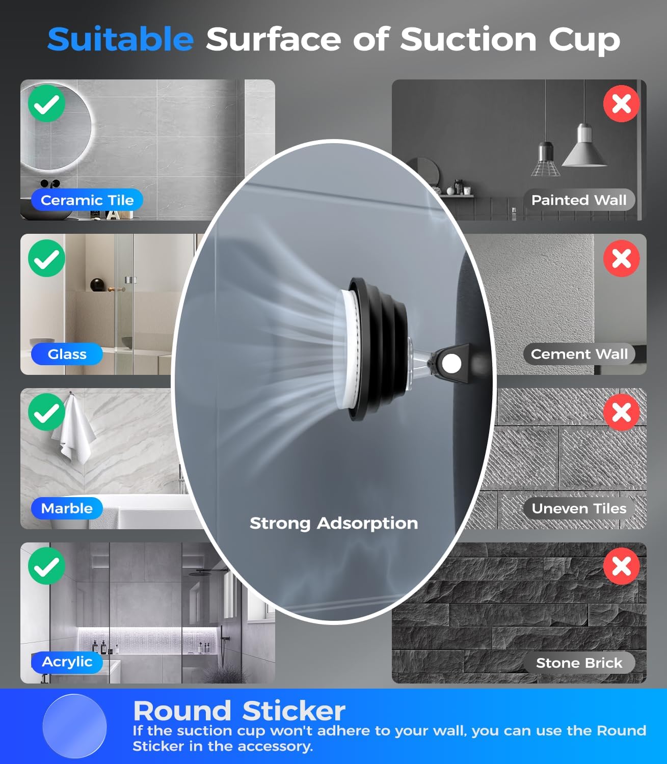 Gospire Heated Shower Mirror with Adjustment