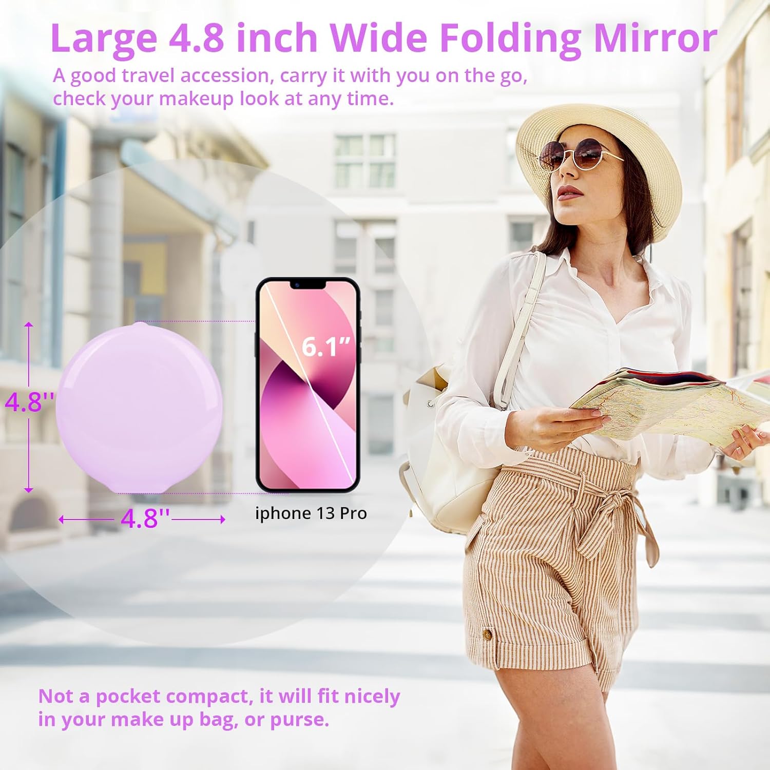 Travel Compact Magnifying Makeup Mirror
