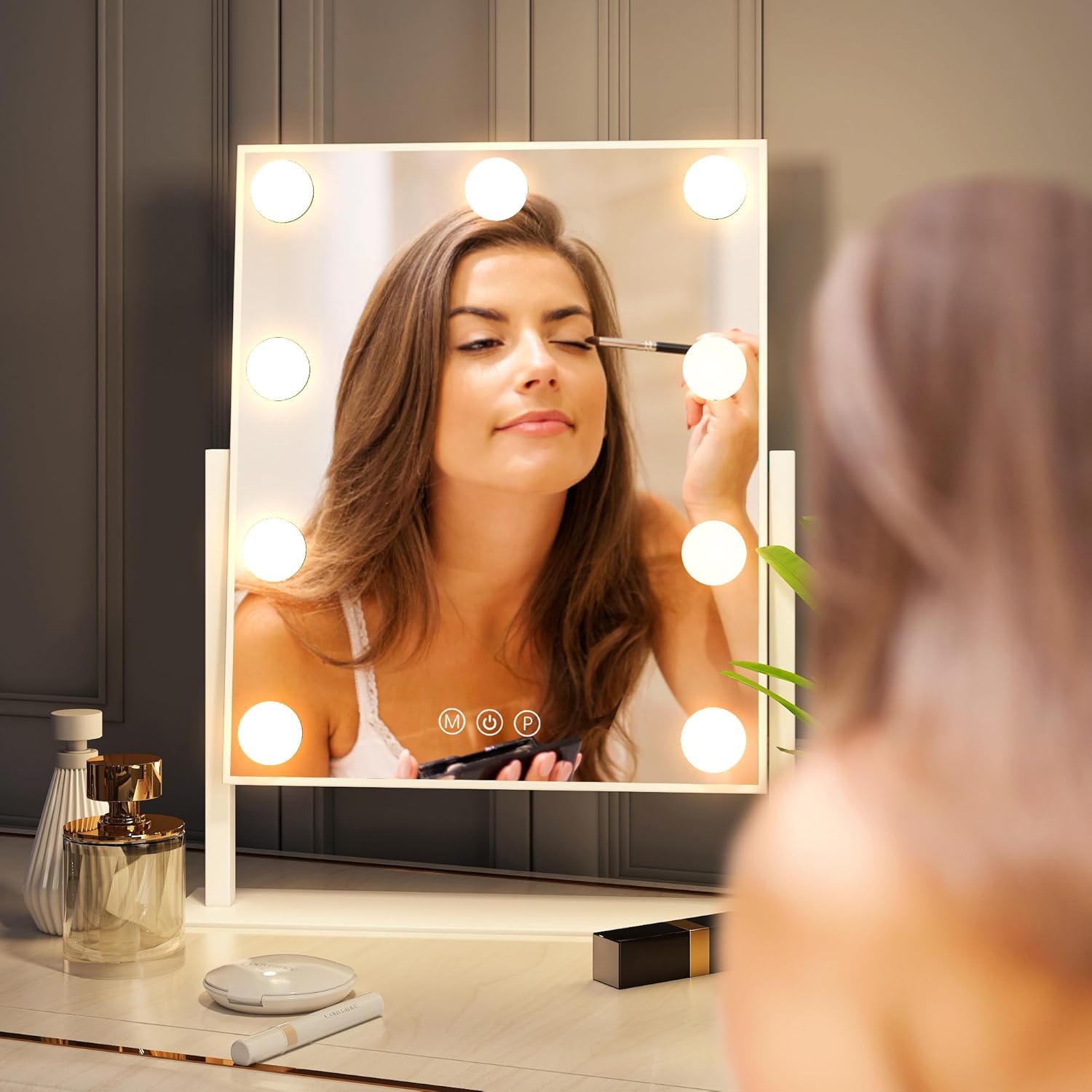 ZL ZELing Light-Up Vanity Mirror with Adjustable Magnification and Smart Touch