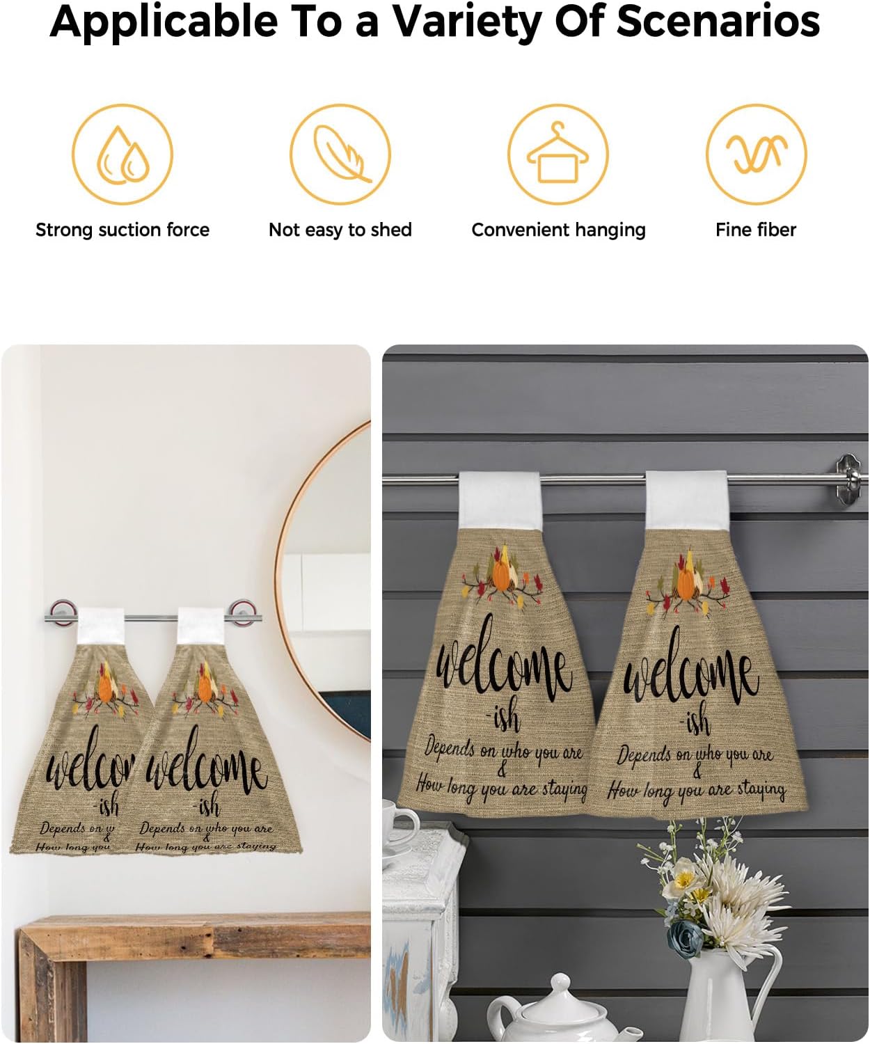Fall Kitchen Hand Towels 2-Pack